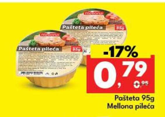 Pašteta 95g Mellona, pileća