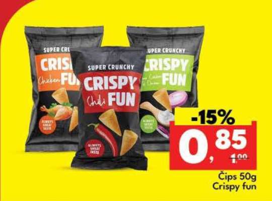 Čips 50g Crispy fun