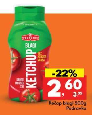 Kečap blagi 500g Podravka