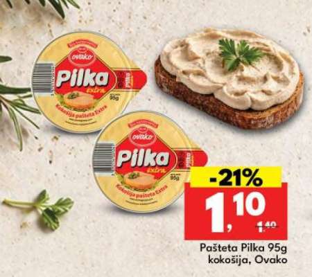Pašteta Pilka 95g kokošija, Ovako
