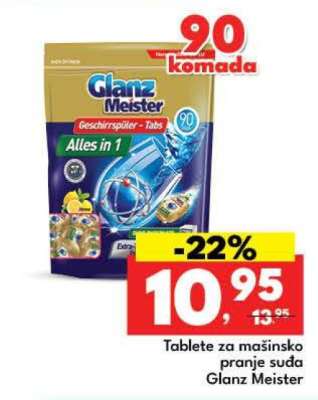 Tablete za mašinsko pranje suđa Glanz Meister