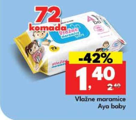 Vlažne maramice Aya, baby