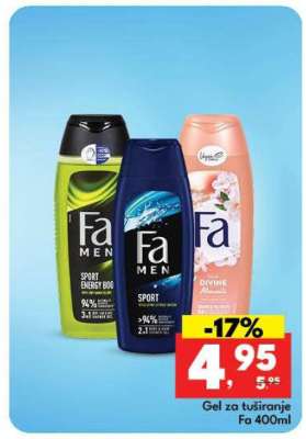 Gel za tuširanje Fa, 400ml