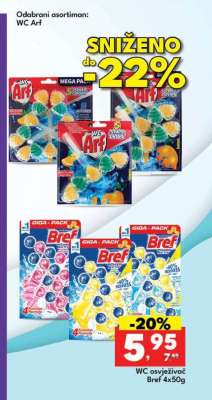 WC osvježivač Bref 4x50g