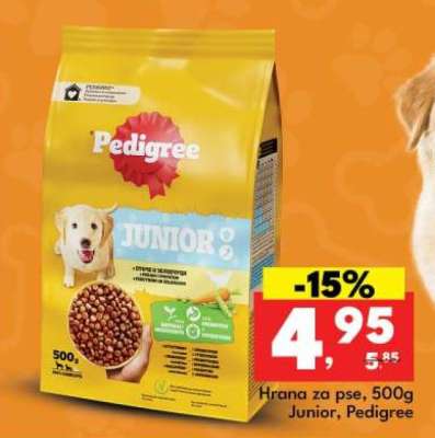 Hrana za pse, 500g Junior, Pedigree
