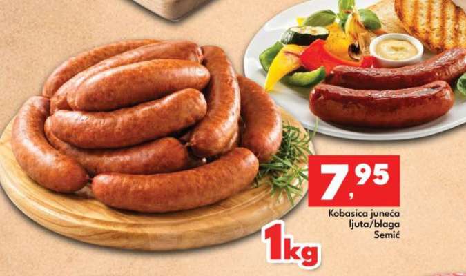 Kobasica juneća ljuta/blaga Semić