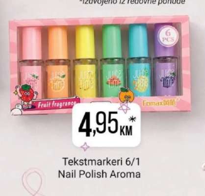 Tekstmarkeri 6/1 Nail Polish Aroma