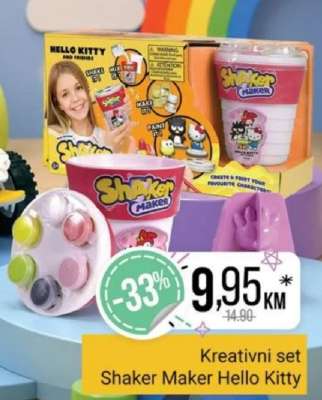 Kreativni set Shaker Maker Hello Kitty