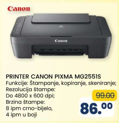 PRINTER CANON PIXMA MG2551S