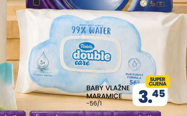 Violeta double care Baby vlažne maramice