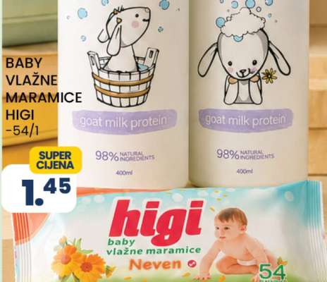 Baby vlažne maramice Higi