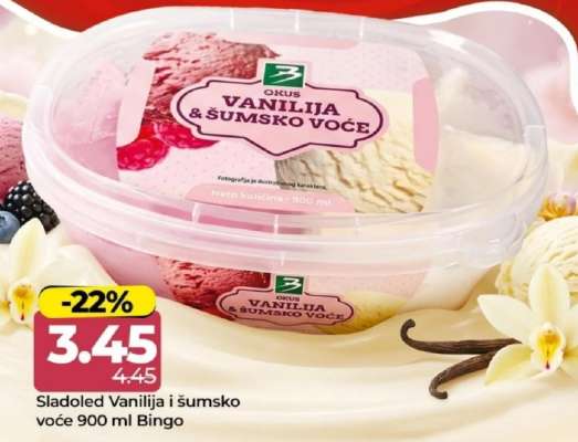 SLADOLED VANILIJA I ŠUMSKO VOĆE