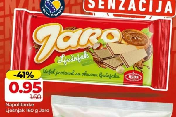 Napolitanke Lješnjak 160 g Jaro