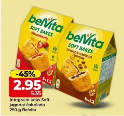 Integrlani keks Soft jagoda/čokolada 250 g Belvita