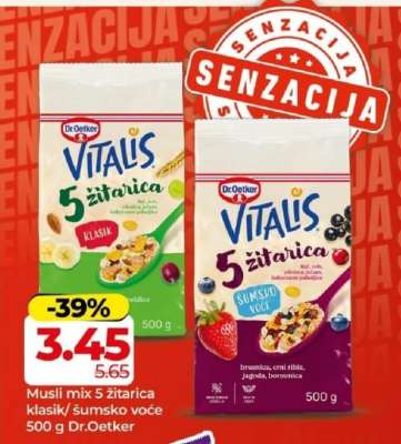 Vitalis 5 žitarica klasik/šumsko voće