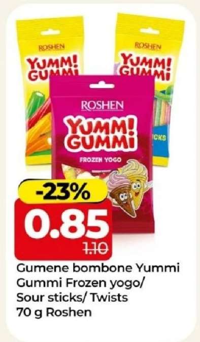 Gumene bombone Yummi Gummi Frozen yogo/ Sour sticks/ Twists