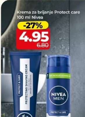 KREMA ZA BRIJANJE PROTECT CARE 100 ML NIVEA