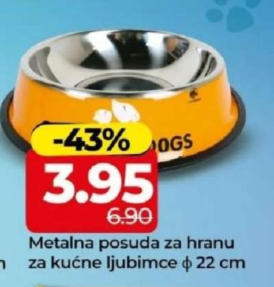 Metalna posuda za hranu za kućne ljubimce