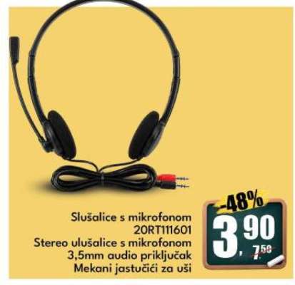 Slušalice s mikrofonom 20RT111601