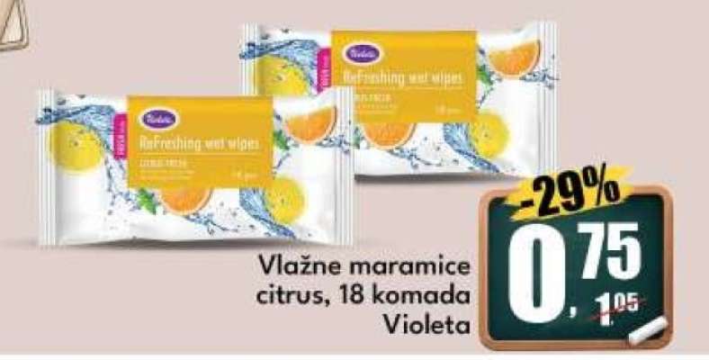 Violeta Vlažne maramice citrus