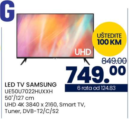 LED TV SAMSUNG UE50U7022HUXXH