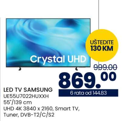 LED TV SAMSUNG UE55U7022HUXXH