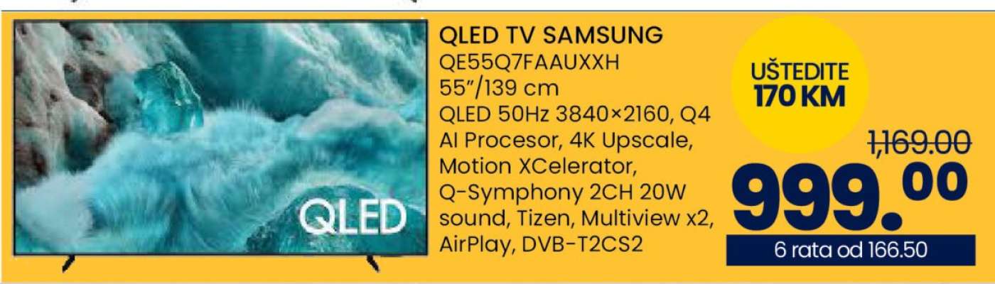 QLED TV SAMSUNG QE55Q7FAUXXH