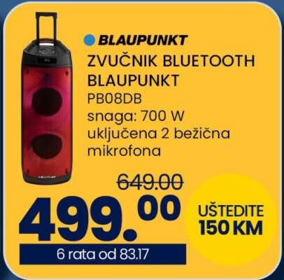 ZVUČNIK BLUETOOTH BLAUPUNKT PB08DB