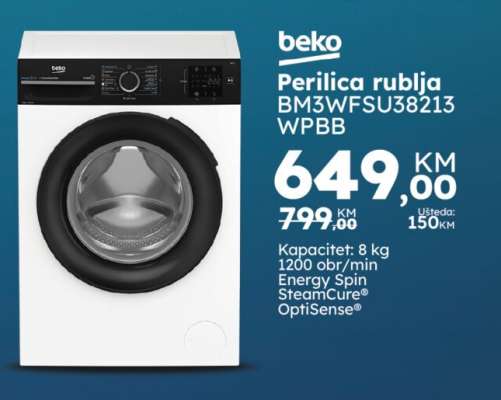 beko Perilica rublja BM3WFSU38213 WPBB
