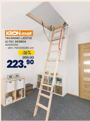 KRON mat TAVANSKE LJESTVE LE FSC 869B04