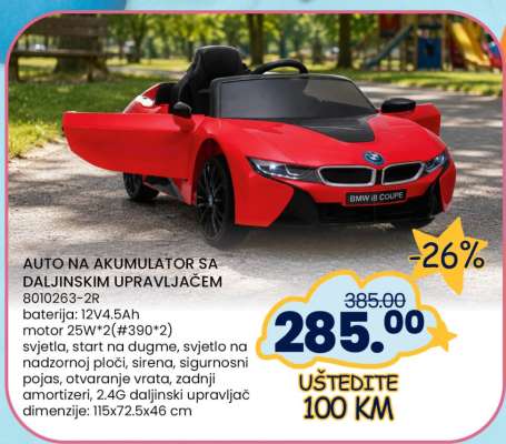 AUTO NA AKUMULATOR SA DALJINSKIM UPRAVLJAČEM