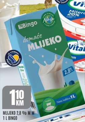 Mlijeko 2,8% m.m.