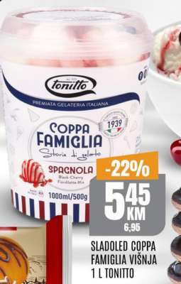 SLADOLED COPPA FAMIGLIA VIŠNJA 1 L TONITTO