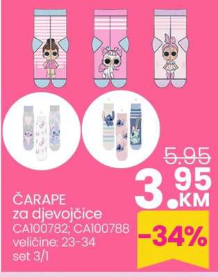 ČARAPE za djevojčice