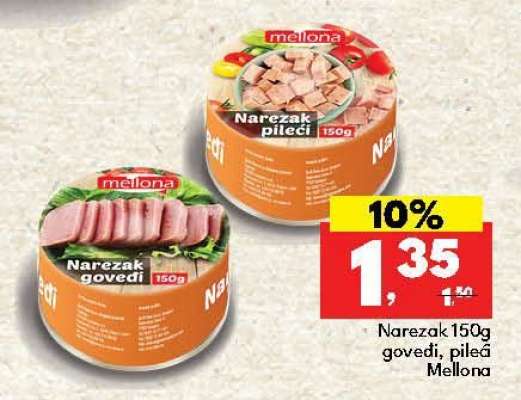 Narezak 150g goveđi, pileći Mellona