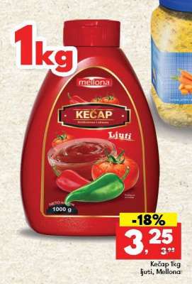 Kečap 1kg ljuti, Mellona