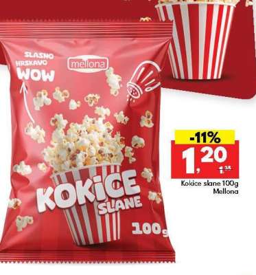 Kokice slane 100g Mellona