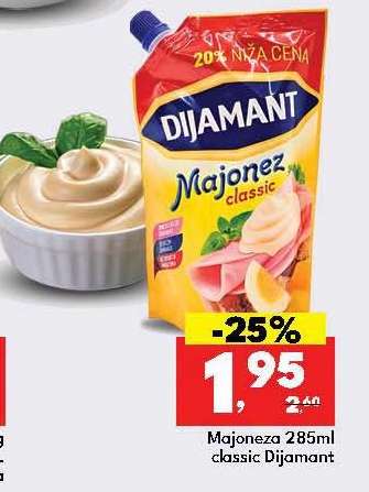 Majoneza 285ml classic, Dijamant