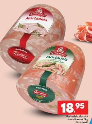 Mortadela classic/ s maslinama, 1kg