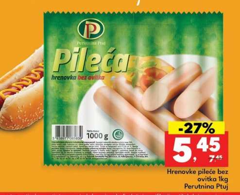 Pileća hrenovka bez ovitka