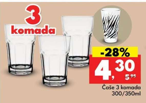 Čaše 3 komada