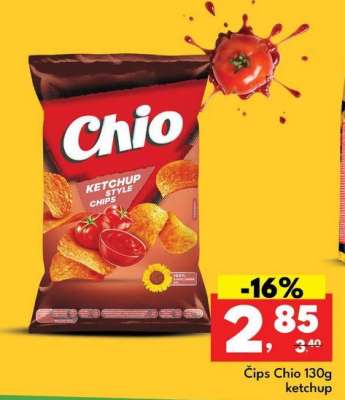 Čips Chio 130g ketchup