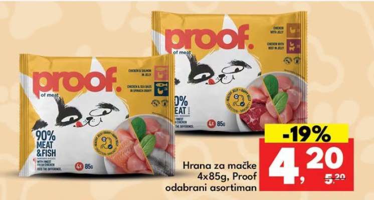 Hrana za mačke 4x85g, Proof odabrani asortiman