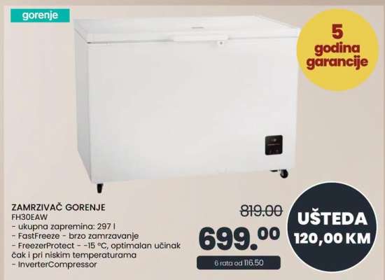 ZAMRZIVAČ GORENJE FH30EA