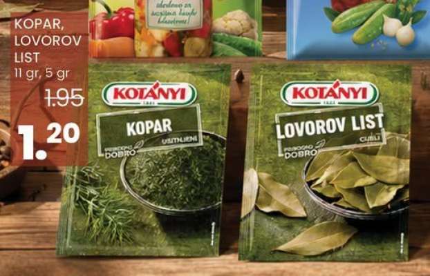 KOTANYI Kopar, Lovorov list