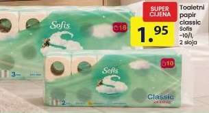 Toaletni papir classic Sofis