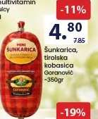 Šunkarica, tirolska kobasica Goranović