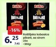 Roštiljska kobasica pikant, sa sirom LiSa