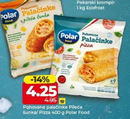 Pohovane palačinke Pileća šunka/ Pizza 400 g Polar Food