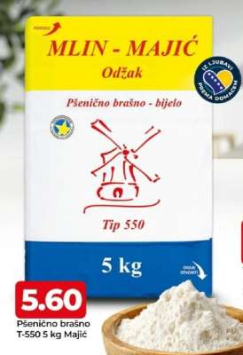 Pšenično brašno T-550 5 kg Majić
